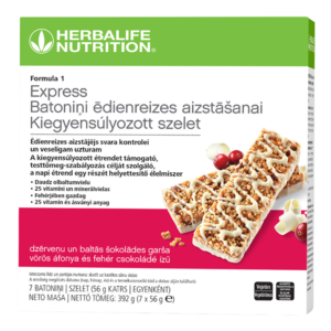 Formula 1 Express veselīgas maltītes batoniņi ar dzērveņu un baltās šokolādes garšu