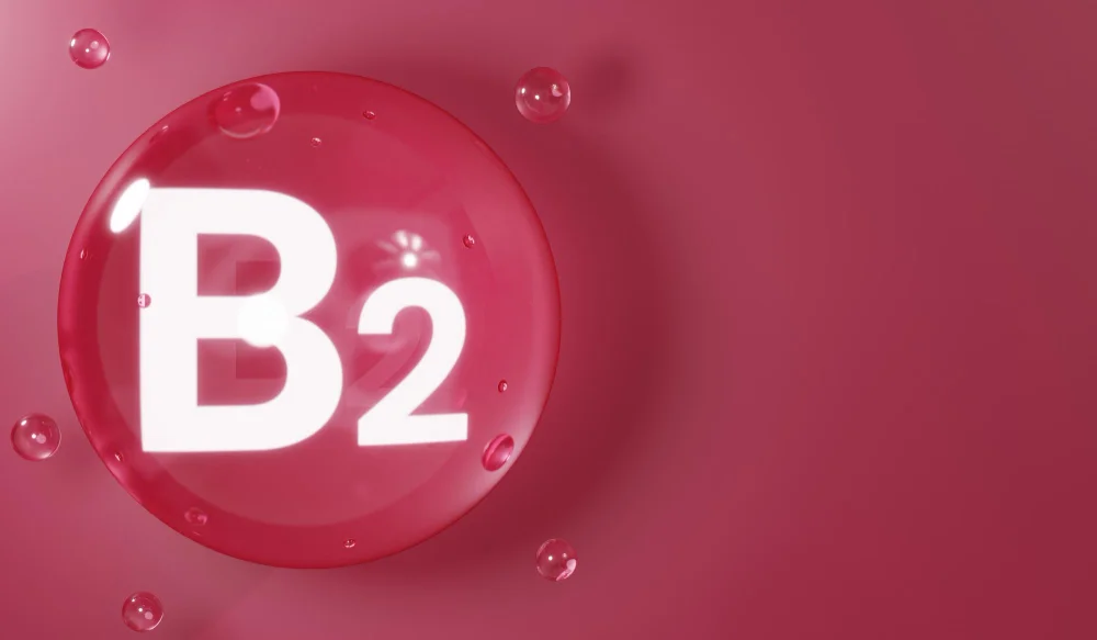 B2 vitamīns rozā kapsulā ar burbuļiem